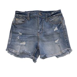 Girls Distressed Denim Shorts